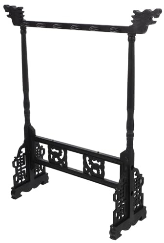 VILLCASE Home Pen Hanging Rack Resin Black Hanging Brush Holder | E27 Ceramic Lamp Holder, Vintage Simple Design, Lightweight for Chinese Calligraphy Brushes