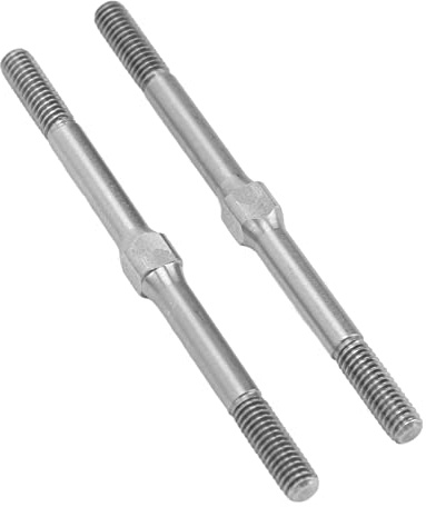 ZAICOLER RC Steel Turnbuckle Stable Operation Upgrade Part for Granite Silver 2pcs for RC Car Enthusiasts