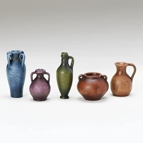 Roman 5 Pieces Set Jugs & Pots Accessories for 5 Nativity Figures Fontanini