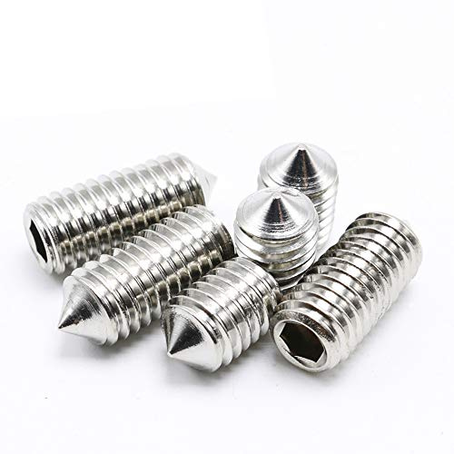M2 Gewindestifte mit Innensechskant-Gewindestift, 100 Stück M2 x 3mm silber