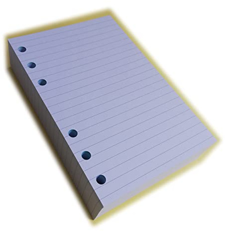 tipome.com 200 Blatt Nachfüllung für Agenda mit 6 Ringe - A6 Personal 10x17cm. - kariert 5 mm (Ivory 120g/m)