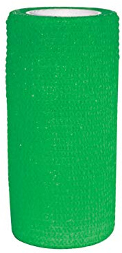 Perry Equestrian Selbsthaftende Bandage für Pferde, 10 cm x 4,5 m, Grün