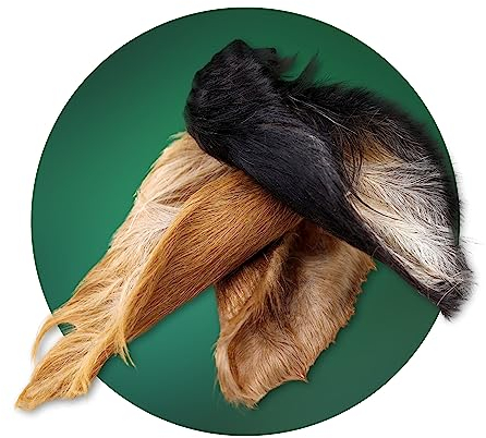 BREERs Getrocknete Rinderohren mit Fell für Hunde 10 Stück Kausnack, Kauartikel, große Hundeleckerli, Knabberstange, Leckerlis mit Fell