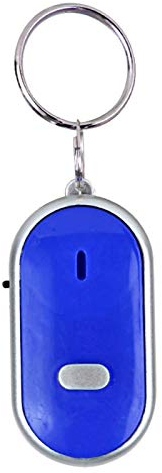 Buscador de Llaves, Dispositivo Antipérdida de Control por Voz, Buscador de Llaves con Silbato, Localizador de Llavero para Mascotas, Llave, Maleta(Azul)