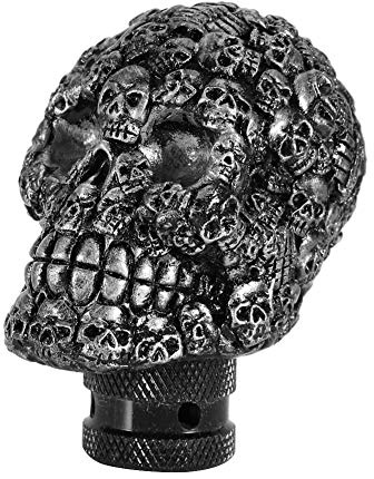 KSTE Schaltknauf, Auto Schaltknauf Totenkopf, Universal Schalthebelknauf Skeleton Schädel Auto Modified Handbuch Schaltknauf Hebelstift Shifter für meisten Fahrzeuge mit Schaltgetriebe