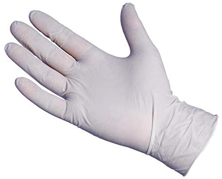 VENSALUD - Disposable Latex Gloves - Slightly Powdered - Box of 100 Gloves - Colour: White (Medium)