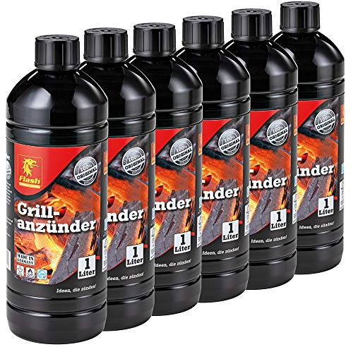 Boomex Flash Grillanzünder Grillanzündhilfe Flüssiganzünder Flüssig Anzünder Grill BBQ, Menge:6 L (3.17EUR/l)
