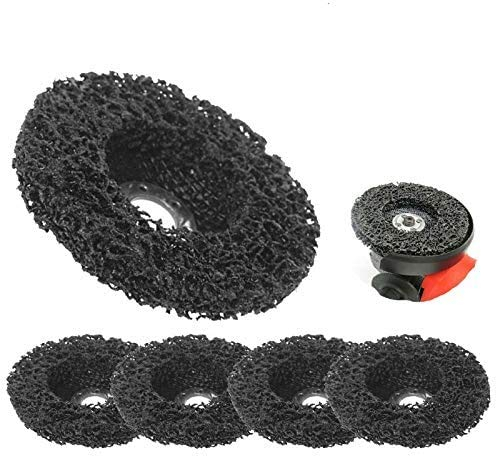 Reinigungsscheibe 10 Stück Reinigungsscheibe Grobreinigungsscheibe,Grobreinigungsscheibe Nylongewebescheibe Lackentfernung Rost für Winkelschleifer Clean Strip Disc Nylongewebescheibe