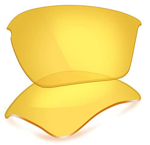 ThunderClap Lenti di Ricambio In Policarbonato per Oakley Half Jacket 2.0 XL Occhiali da Sole OO9154 - Antiappannamento - Giallo Cristallo, Cristallo giallo