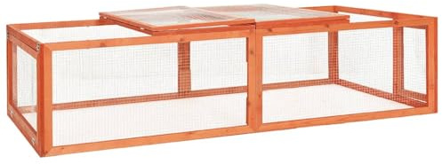 vidaXL Tanne Kaninchenstall 183x90x46,5cm Kleintierkäfig Freigehege Hasenstall
