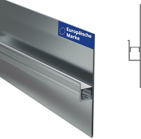 INNOVATE LED Trockenbauprofil 2m milchig Schattenfuge 40 LED Streifen 11mm | Deckenleisten Trockenbau indirekte Beleuchtung Wohnzimmer I Alu Profil Trockenbau Fußleisten Bad Kinderzimmer Küche