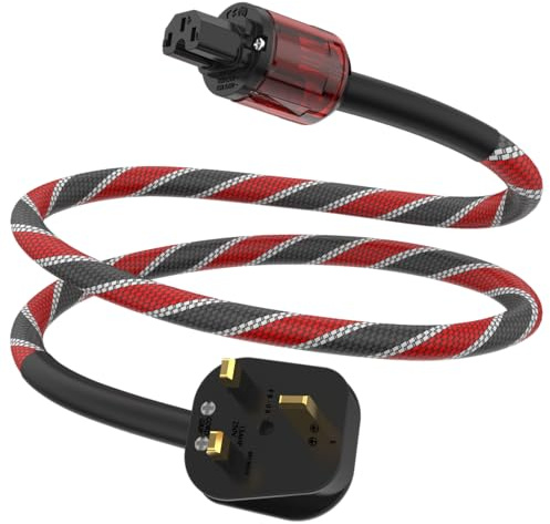 Tertullus Audiophile Power Cable Hifi Power Cable Ofc Power Cord Male To Female Home Audio Cable For Hifi Cd Tube Amplifier (1.5m, P110)