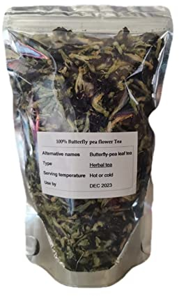 Godspeed Seed Dried Butterfly Pea Flowers Rich Healthy Herbal Butterfly Pea Tea for Drinks Food Coloring (100g(3.5oz))