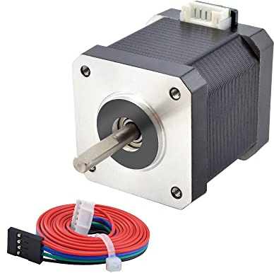 STEPPERONLINE Nema 17 Schrittmotor 2A 55Ncm 1,8 Grad 1M Kabel, 1 Pack | E Serie, 1,8 Grad, für 3D-Drucker CNC