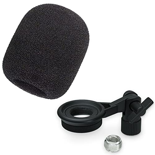 keepdrum MSA033 Mikrofon-Halterung + WS02 Windschutz für Rode NT1-A NT-USB Podcaster