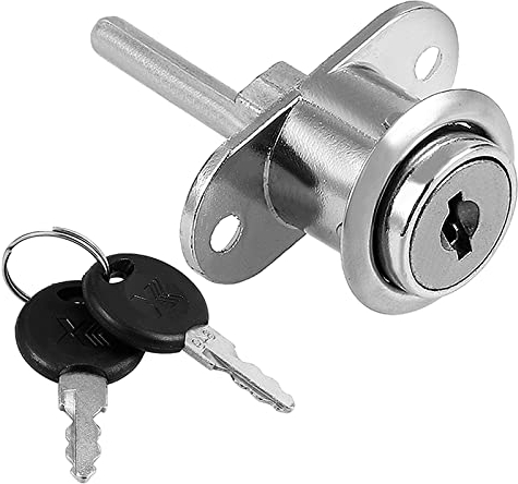 QUARKZMAN 1 Stück Zylinder Schrankschloss 5/8 Durchm. Schiebekolben Schublade Türschloss Schlüssel Ähnlich mit 2 Schlüsseln Zylinderlänge 20mm