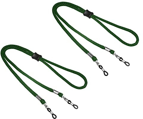 sourcing map 2uds Anteojos Soporte Correa Cordón 14 Sol Gafas Cuerda Verde