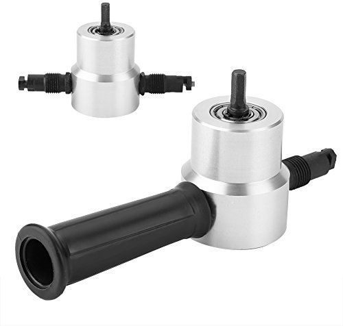 PUNELE Perceuse électrique Cisailles Attachement Cutter Grignoteuse Tôle Grignoteuse 24 × 14 × 5 Coupe-tôle Double Perceuse Électrique Attachement Portable Grignoteuse Outil De Coupe