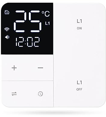 Zoenova Smart Switch 2.4GHz WiFi Smart Light Switch Compatible with Alexa and Google Home, APP Remote Control, Timing Function, Voice Control (Neutral Wire Needed, 1 Gang)