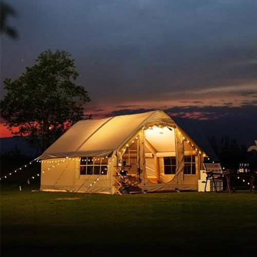 ZCBYBT Luft aufblasbare Camping-Zelthaus 3-6 Personen 4 Saison Camping im Freien Zelte Einfaches Einrichten aufblasbares Haus für Erwachsene