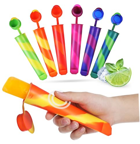 Générique Lot de 12 moules à glace faits maison en silicone pour sucettes glacées