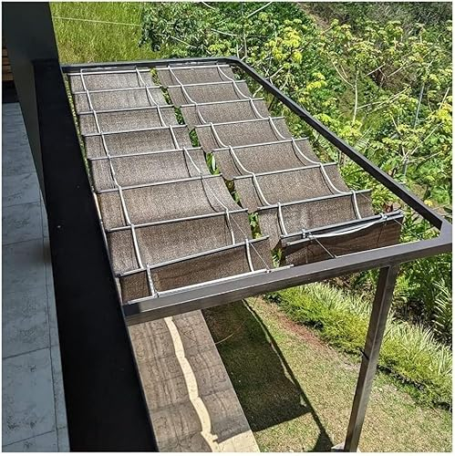 Kanduo Versenkbare Pergola-Abdeckung Einziehbare Markise for Terrassenveranda, flexibel verschiebbar, Größen erhältlich, der Oben genannte Preis Gilt for 1 Quadratmeter Einziehbare