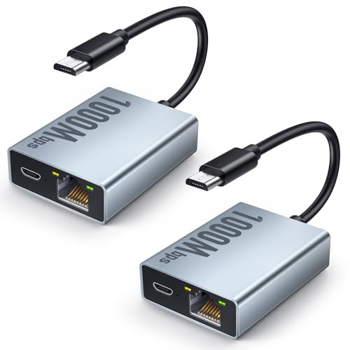 ELECTOPstick 1000 Mbps Ethernet Adapter for Fire TV, Chromecast, Google Home Mini and More Streaming Devices, 2 Pack