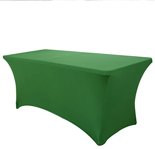 Mantel rectangular de poliéster elástico ajustable para banquetes de boda, mantel rectangular con cubremesa, ideal para fiestas de cumpleaños (210 pies)