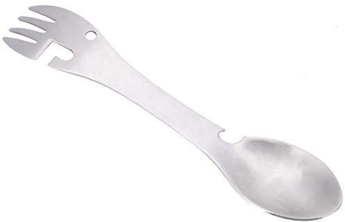 Camping Utensils, Camping Spork 5 in 1 Stainless Steel Metal Spork with Compact Design for Camping Picnic