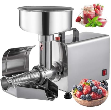 Kindevieft 450w Passapomodoro Elettrico Macchina per La Macinazione del Pomodoro Commerciale Pressa per Alimenti in Acciaio Inox per Salsa di Pomodoro Spremiagrumi per Salsa di Pomodoro Fragole