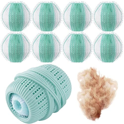 8PCS Pet Hair Remover and Laundry Ball Set, Reusable Dog Hair Remover for Laundry, Lint Catcher Laundry Ball in Washing Machine, Pet Hair Catcher for Clothes, Bedding