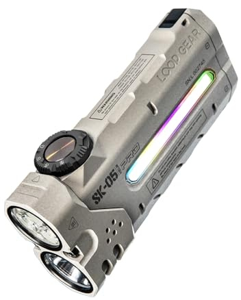 LOOP GEAR SK05 PRO Mao EDC Torch, 4360 Lumens Rechargeable LED Torch with 8000mAh Portable Charger, IP68 Waterproof, 7 Modes for Camping, Walking, Emergency