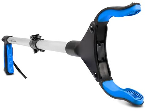 BCHEE Litter Pickers Grabber Stick | 81cm 32 Heavy Duty Pick Up Stick | UK Business | Wrist Strap, Foldable, Rotating | Beach Cleans, Garden Waste, Elderly Helping Hand Grabber | Multi-buy Discounts