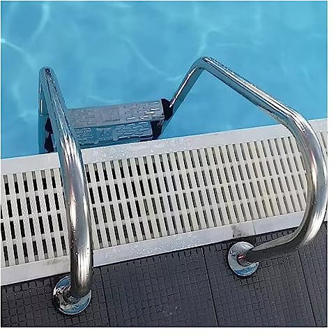 Générique Échelle de Piscine antidérapante en Acier Inoxydable, Rampe 2/3 marches pour Bains en Plein air, épaisseur Durable 1,0/1,2/1,5 mm, Couleur Argent, paroi Tubulaire 1,2 mm