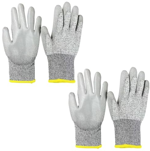 THINCAN Lot de 2 paires de gants de protection anti-coupures de haute performance Gants de protection respirants Gants résistants à la coupe