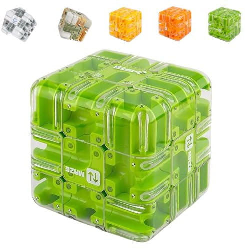 Komplexes Puzzle Mit Rollenden Kugeln,Large Labyrinth 3D Puzzle Maze Cube - Engaging Brain Teaser Toy,großes Labyrinth 3D Puzzle würfel,2-in-1 -Zauberwürfel & Kugel,Stress Relief & Logic Development