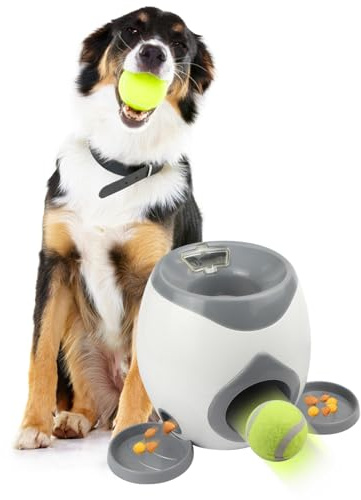 SIBOMTEX Dog Treat Dispenser Interactive Dog Toy Dog Automatic Ball Snack Reward Machine for Training Dogs