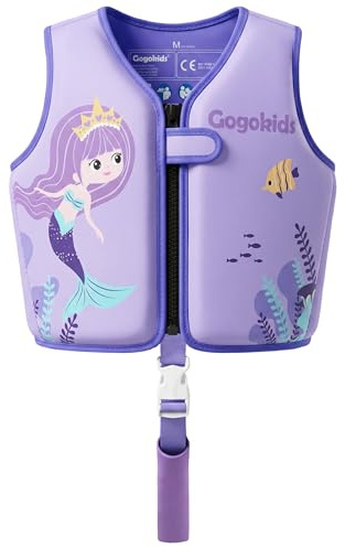 Gogokids Kinder Schwimmweste 15-30kg, Schwimmen Lernen Float Bademode für Kleinkind, Baby Ultra-weiche Schwimmkraft Neopren Jacke mit Verstellbarem Zwischengurt für Schwimmen, Pool & Strand, 1-8 Jahre