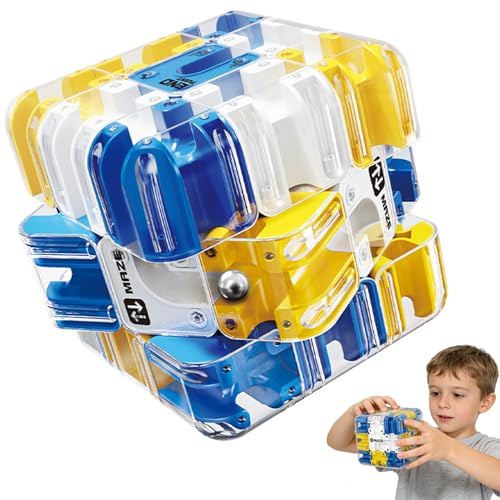 STFYUG 3D Labyrinth würfel Puzzle Spiel, Large-Labyrinth 3D Puzzles, Interaktives Würfel Labyrinthspiel Pädagogisches Denkspielzeug, Geschenk für Stressabbau Konzentration Logiktraining