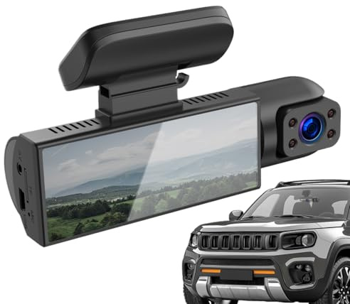 Caméra De Voiture Et Arrière - Enregistreur Double sans Fil en Métal avec Vision,Caméra De Voiture,pour Enregistrement Conduite Stationnement Marche Arrière