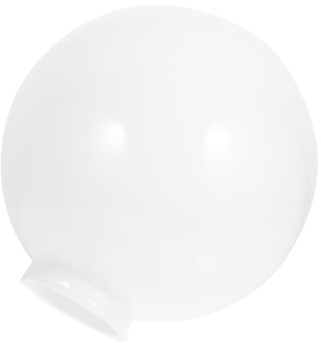 BESPORTBLE Paralume Sferico Rotondo in Acrilico Bianco 250 MM per Lampada da Esterno, Accessorio Decorativo per Applique da Parete Illuminazione Diffusa