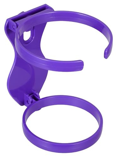 Abaodam Portavasos Plegable Morado para Bolsa de Playa, Soporte Plástico Ajustable para Botellas y Vasos, Accesorio Portátil para Deportes y Actividades al Aire Libre