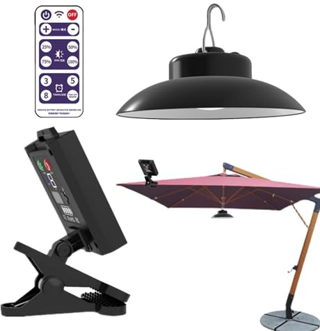 LED para sombrilla de jardín – Lámpara para sombrilla | Luz LED con clip