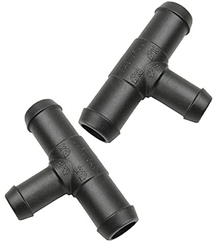 LST 2x T-Verbinder Reduzierung Rohr und Schlauchverbindungen Ø 18-15-18 mm