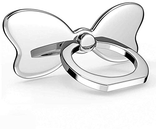 PZOZ Handy Ring Halter, 360 Grad freidrehbar Smartphone fingerhalterung Halter Finger handyring Metallring Ständer Handy fingerhalter für iPhone/Samsung Galaxy/Huawei und mehr Phone(Silber)