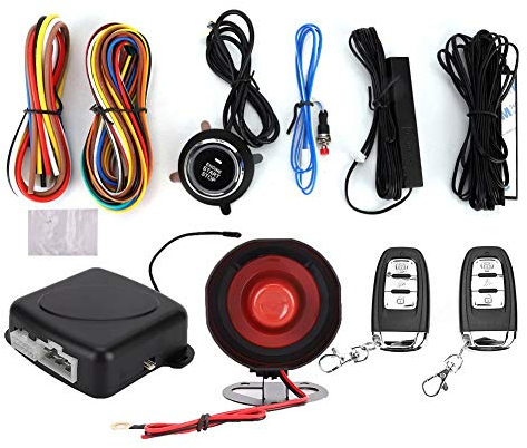 KIMISS Auto Diebstahlwarnanlage, Auto Diebstahlwarnanlage Keyless Entry System Push Button Remote Start System