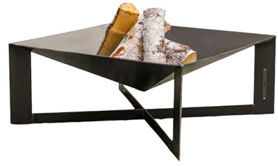 CookKing Cuba Feuerschale 70 cm Quadratisch 2 mm Stahl Garten-Feuerstelle