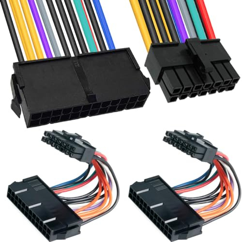 Xiatiaosann 2 Pack Cavo di alimentazione PSU ATX da 24 pin a 14 pin per Lenovo per IBM, connettore adattatore di alimentazione ATX da 24 pin femmina a 14 pin maschio scheda madre 15 cm