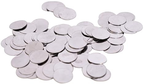 Holzura Metallplättchen für Toniefiguren, Haftgrund für Magnete, Metallscheiben aus magnethaftendem Edelstahl, Metallplatte für Magnete Klebemagnete