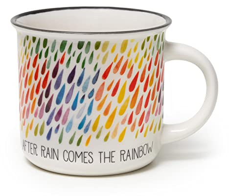 Legami - Cup Puccino, Tasse en porcelaine New Bone China, Thème After Rain, Take a Break Collection, Capacité 350 ml, Lavable au lave-vaisselle, Passe au micro-ondes (0049)